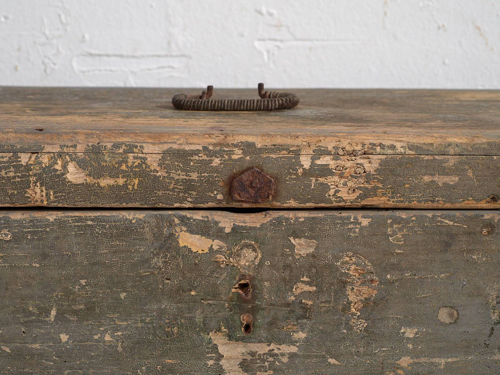 Small antique solid wood chest (c.1920) #73