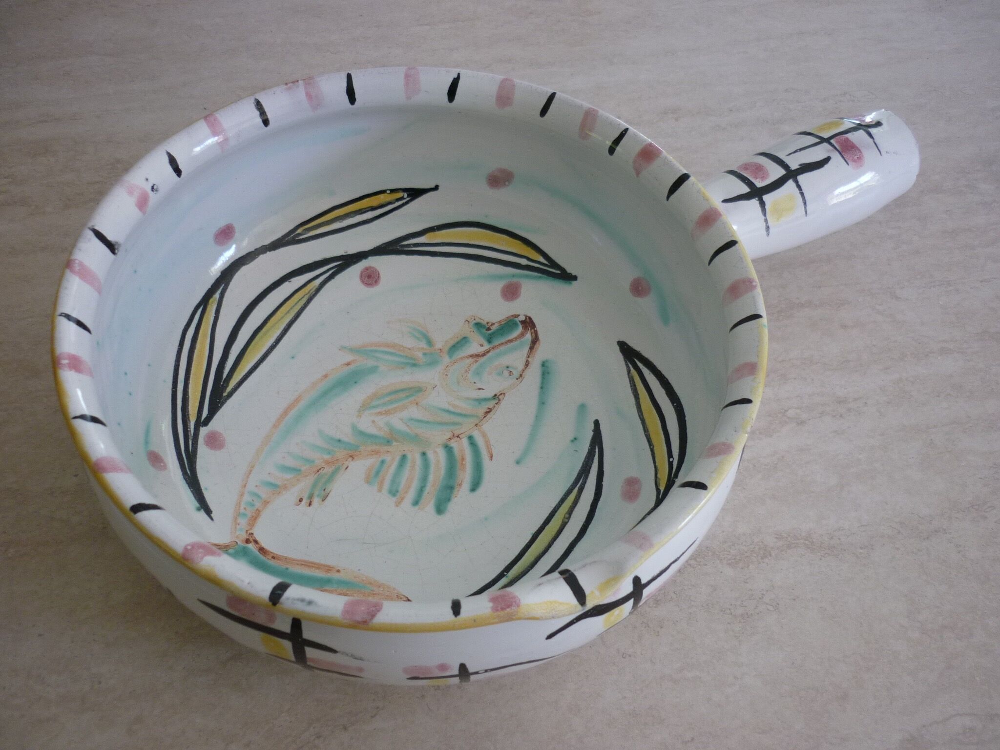 Seaweed and fish dish/pan Vallauris