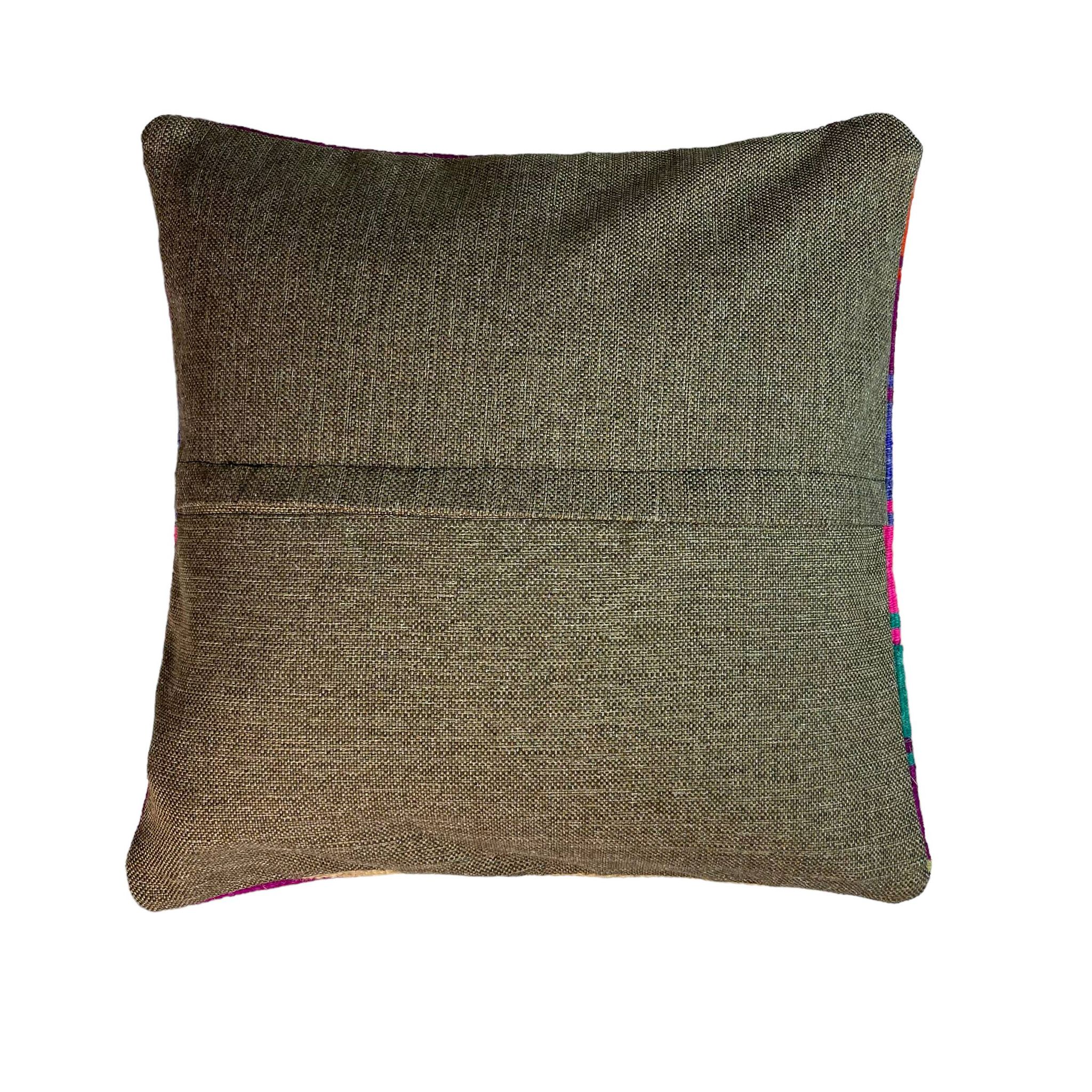 Housse de coussin kilim turc vintage, 40 x 40 cm