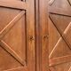 Vintage solid oak cross-braced wardrobe 1940