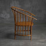 Rustic Wabi Sabi Bamboo Armchairs, France, 1970s