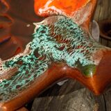 Vallauris fruit bowl in the shape of a leaf