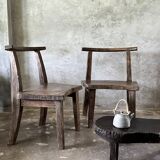 Grande chaise ou fauteuil en teck ancien H84 L60