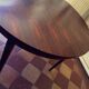 Table ronde en palissandre, extensible
