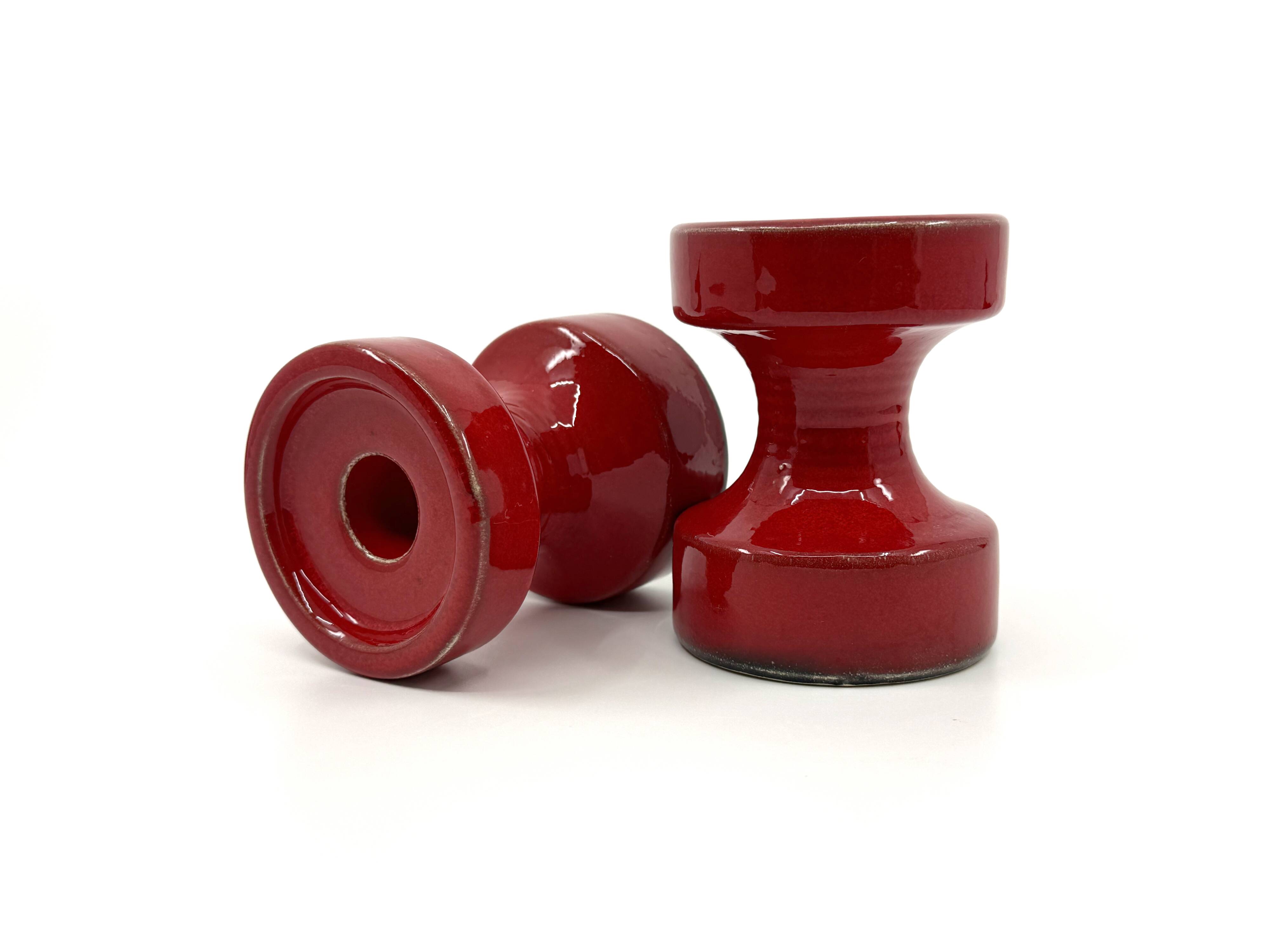 2 Steuler ceramic candle holders • Design Cari Zalloni • Circa 60-70