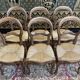 Suite de 6 chaises de style Louis Philippe paillées