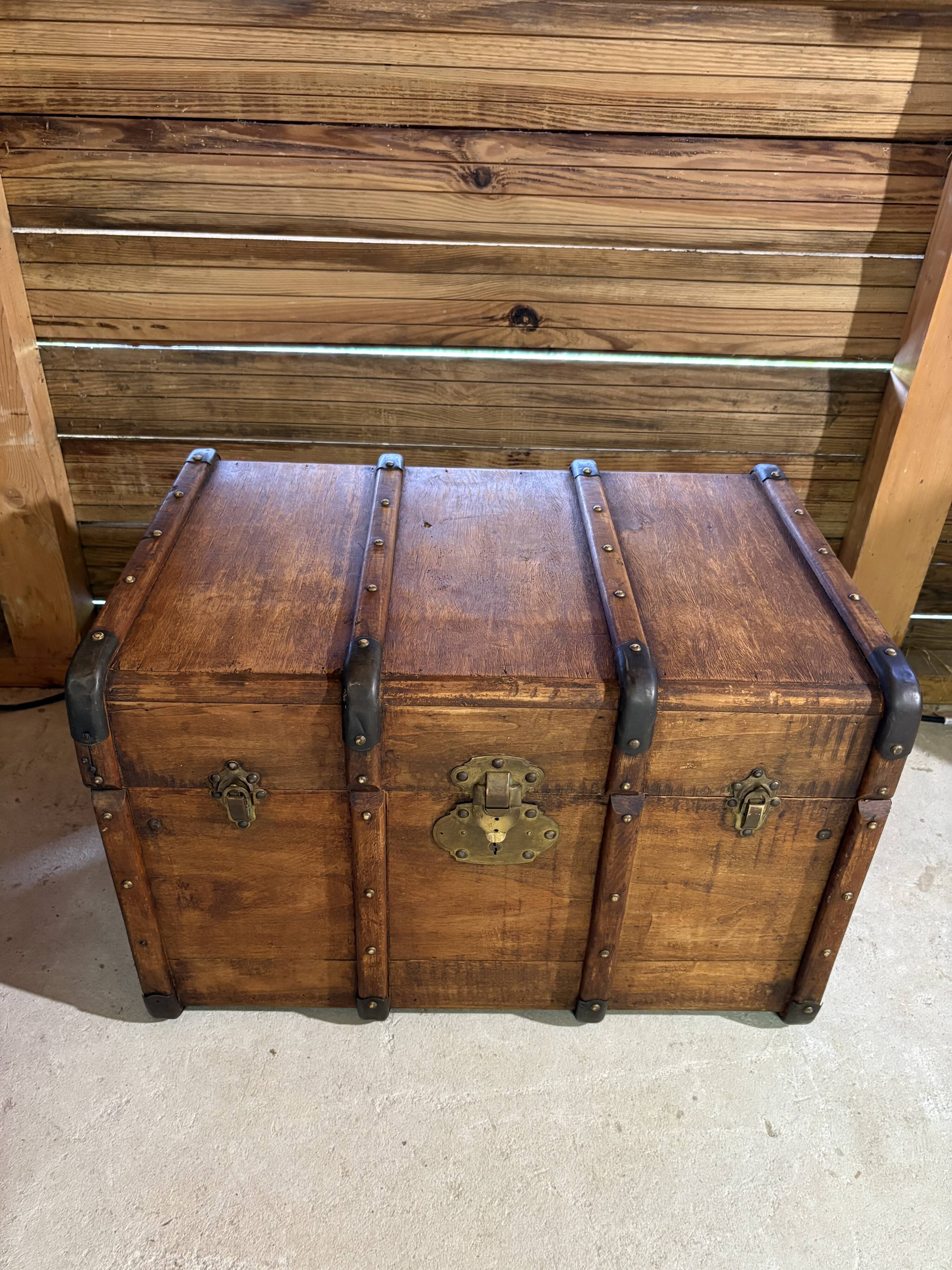 Antique travel trunk