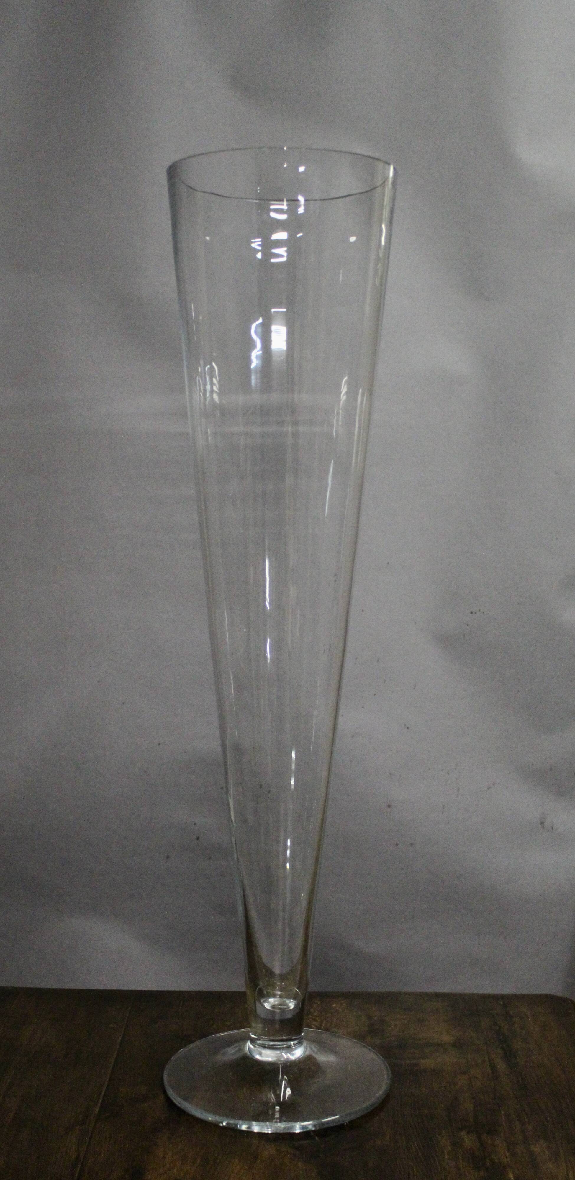 Large Trumpet Vase in Blown Glass Height 106 Cm