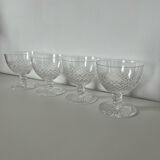 Set of 4 crystal tasting glasses