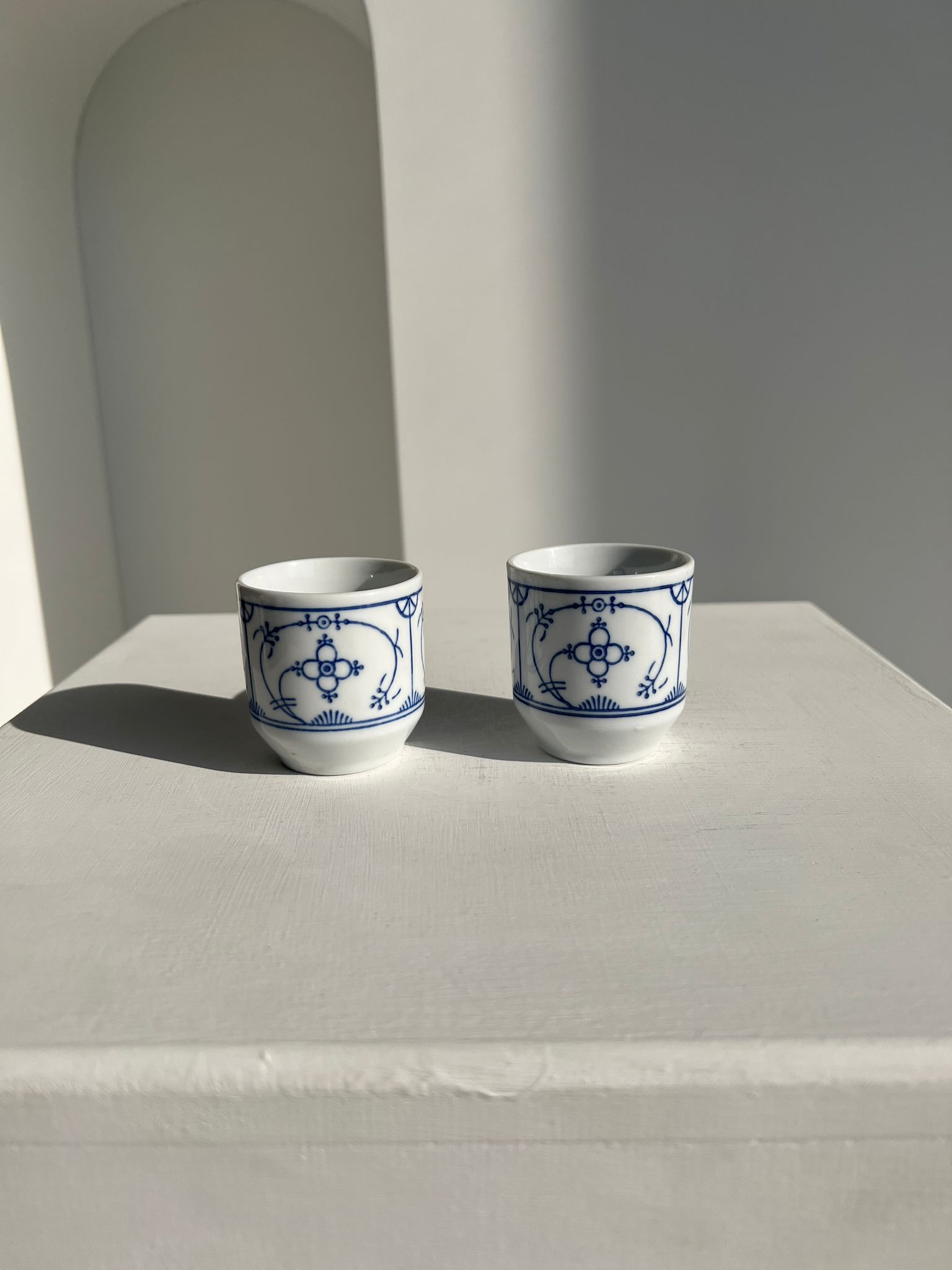 Set of 2 Scandinavian liqueur glasses or cups