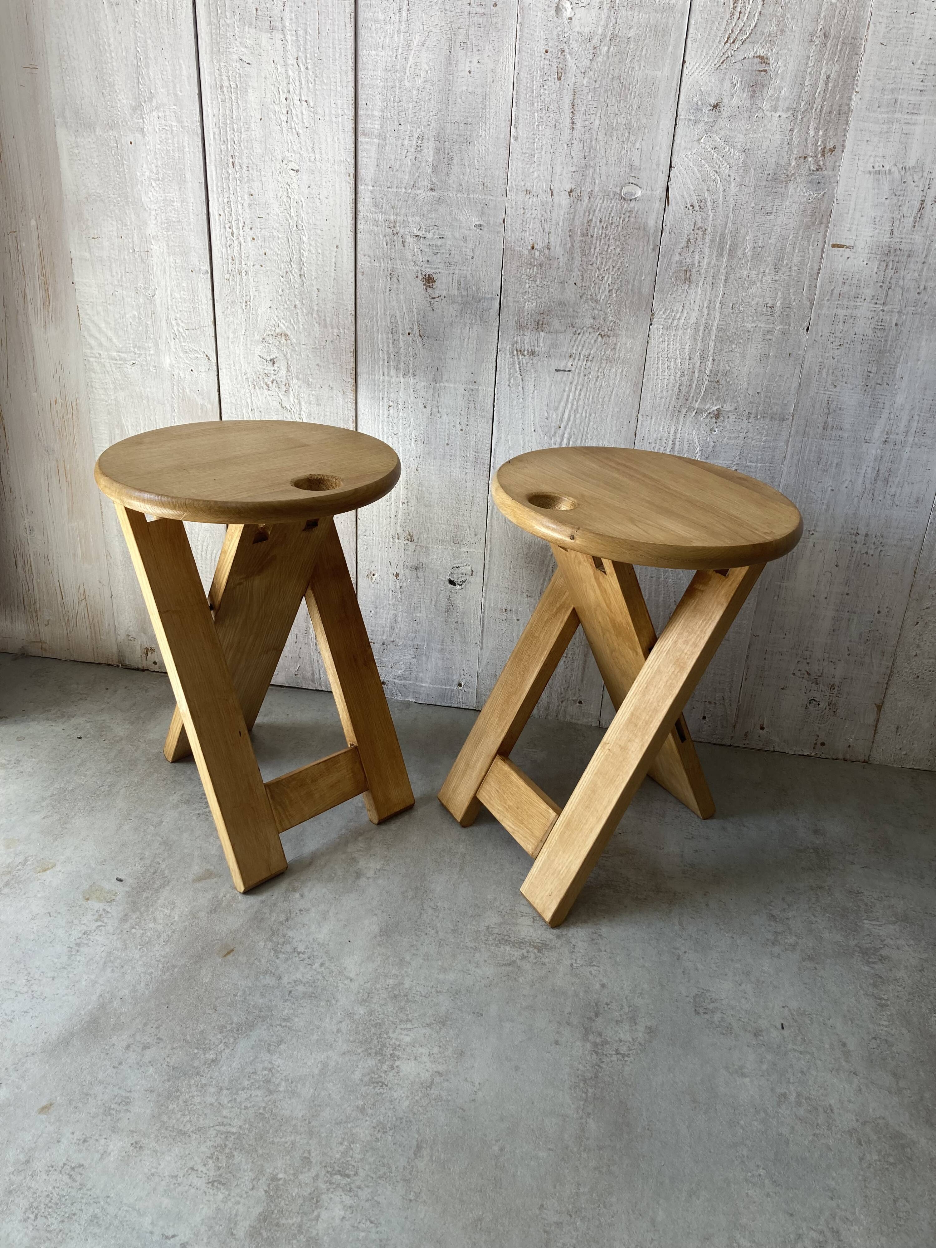 Pair of folding stools