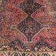 Old Iranian hand made Shiraz wool rug  220 x 312 cm