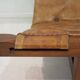 20th-century leather and Brazilian hardwood sofa, Brown