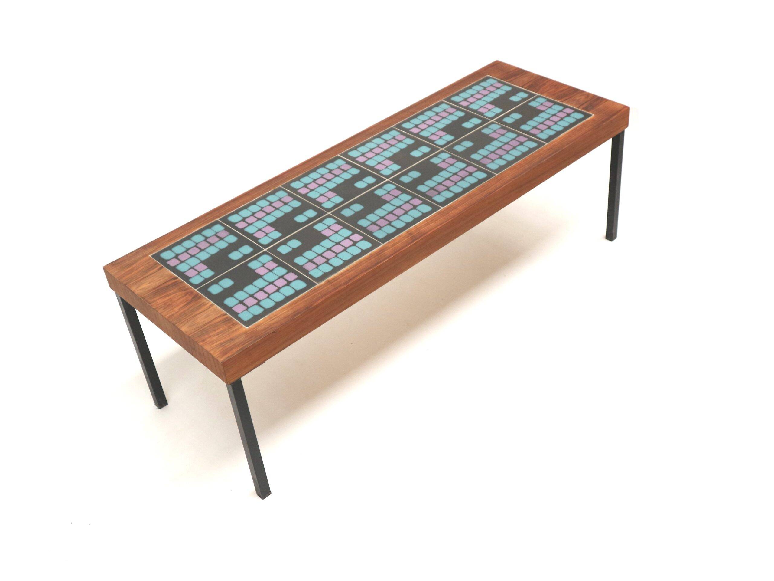 Table basse vintage en céramique fabriquée dans les années 1970