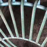 Green patinated iron garden bench