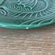 Vallauris - Set of 6 earthenware fish plates with green glaze