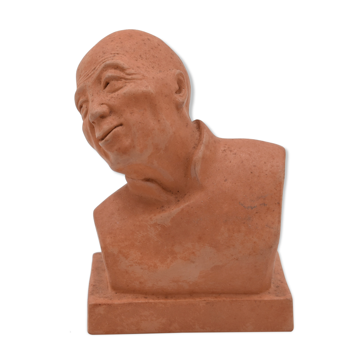Gaston hauchecorne sculpture bust terre cuite "chinese thinker" art deco 1930