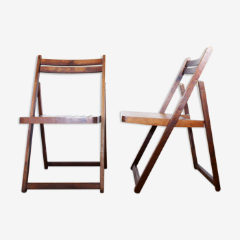 Paire de chaises pliables vintage