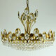 Mid century chandelier Palwa crystal glass