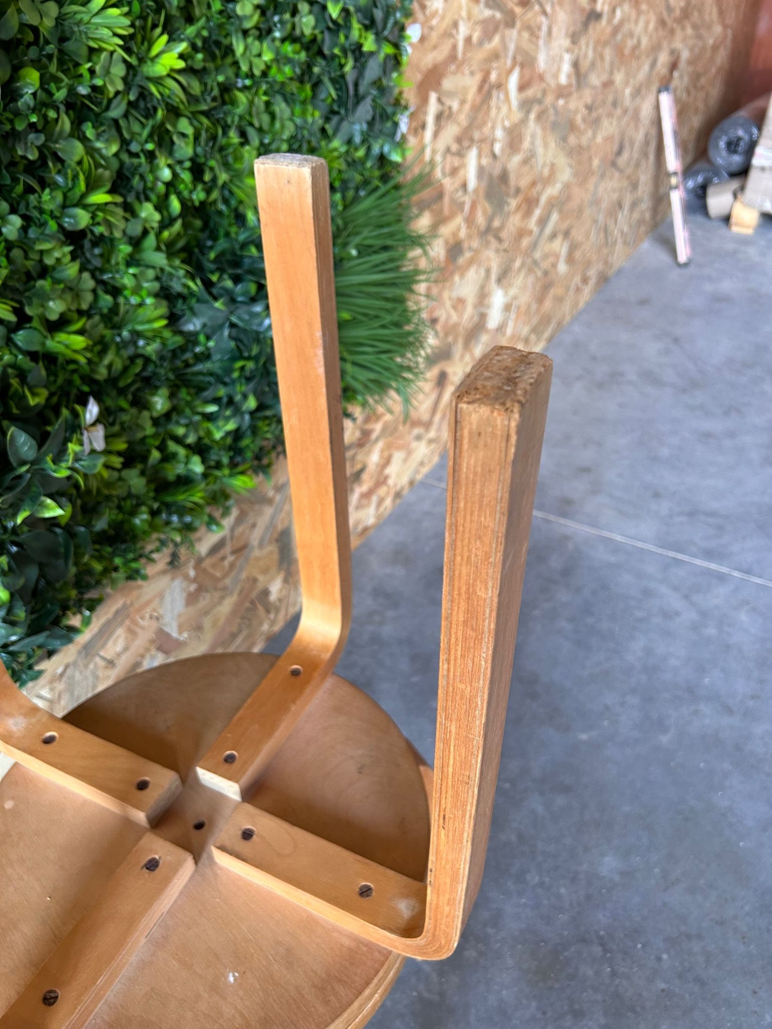 pair of Aalto Artek E60 stools