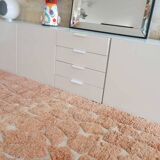 Large Berber rug Beni Ouarain ochre mottled wool