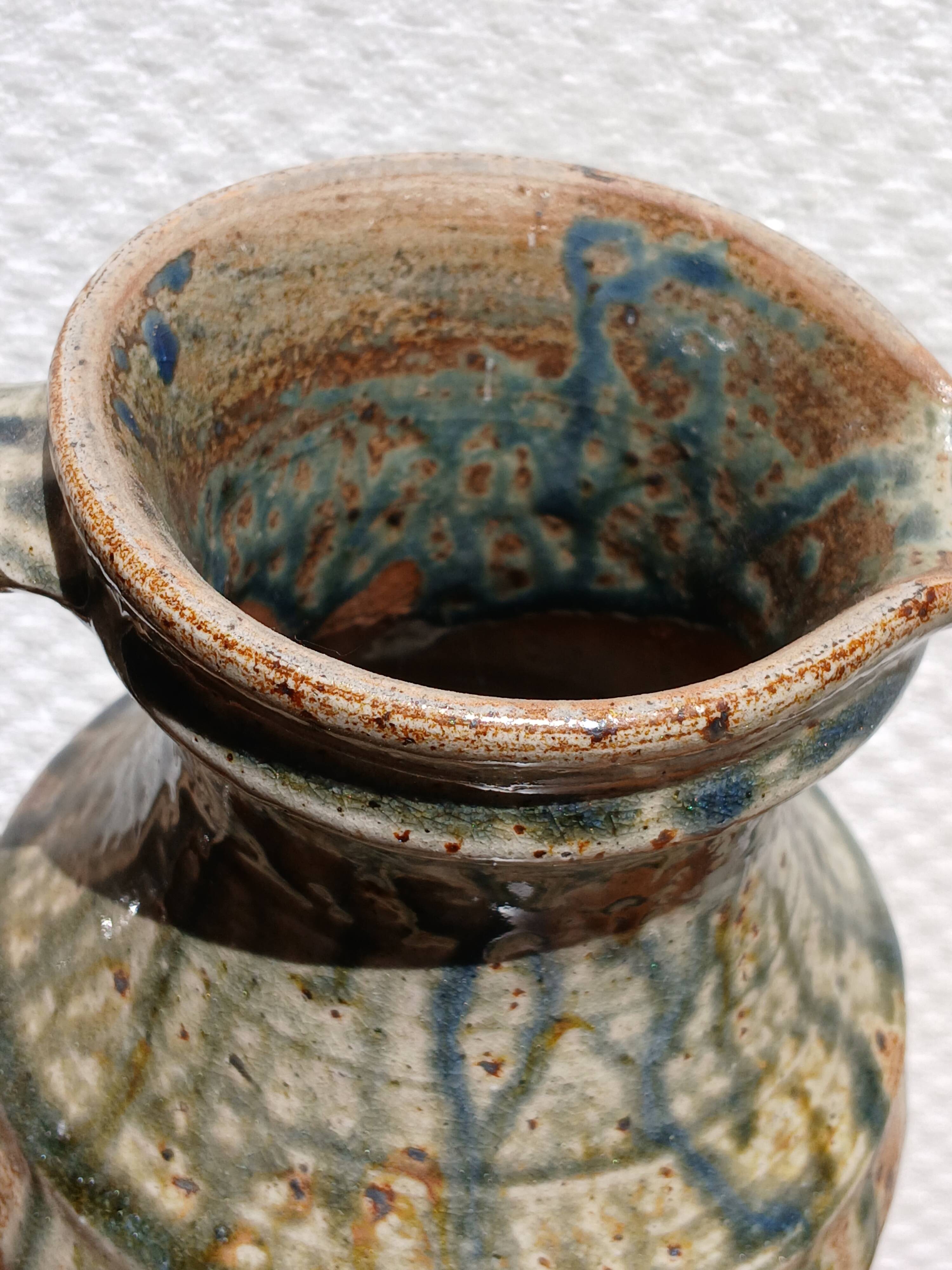 Pichet, vase en grès céram La Borne, années 60-70