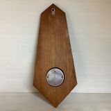 Art deco geometric barometer and thermometer