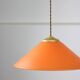 Lampe à Suspension Vintage en Laiton et Verre, Italie