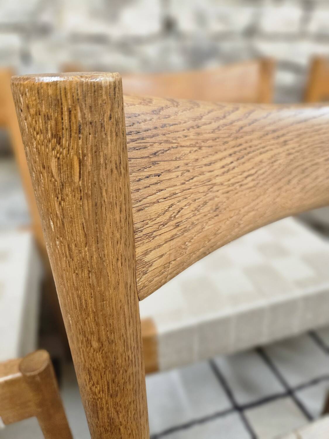 6 Scandinavian chairs 1960" braided straps