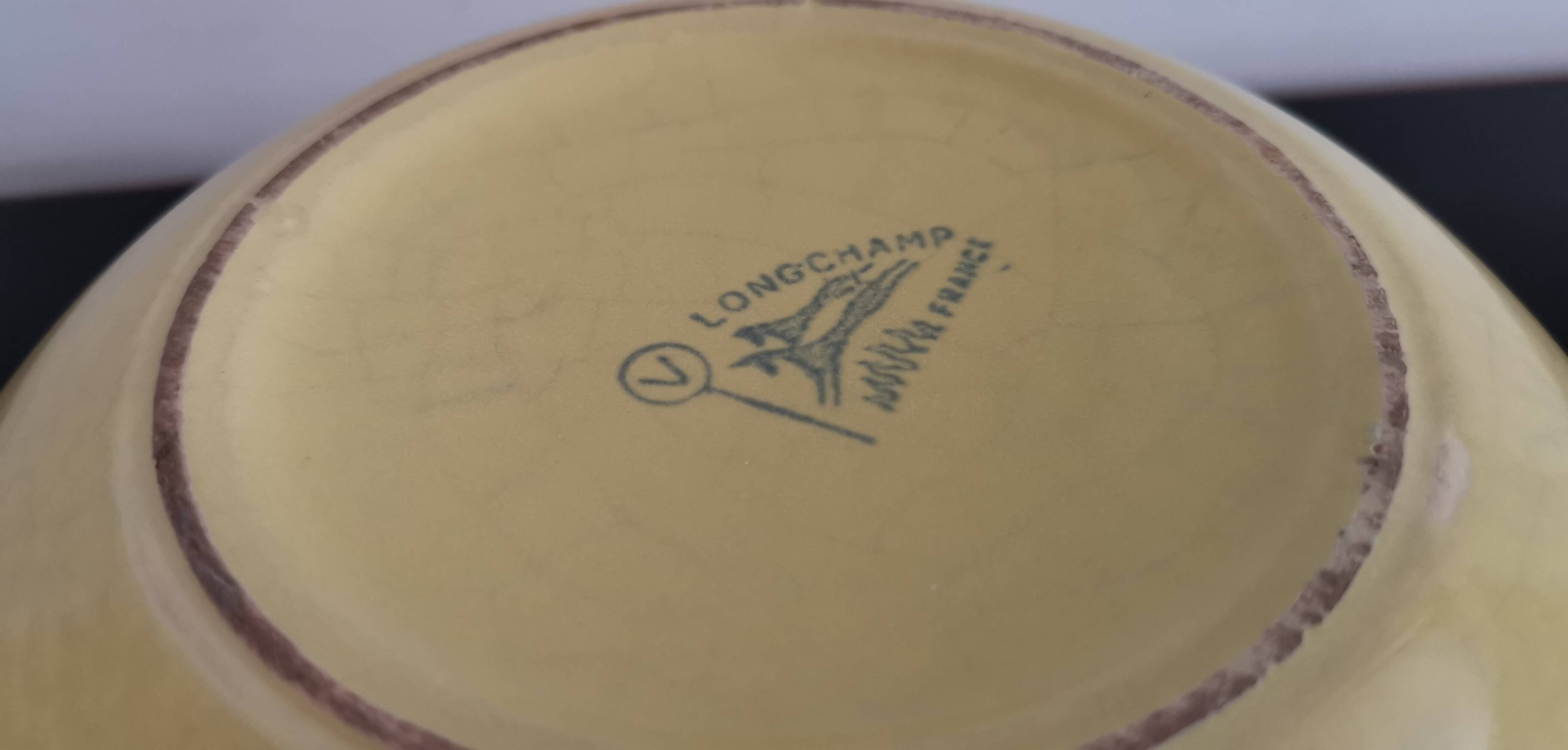 Old vintage Longchamp sun yellow salad bowl
