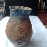 Terracotta vase signed Larozas