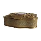 Brass jewelry box asked with porcelain betting