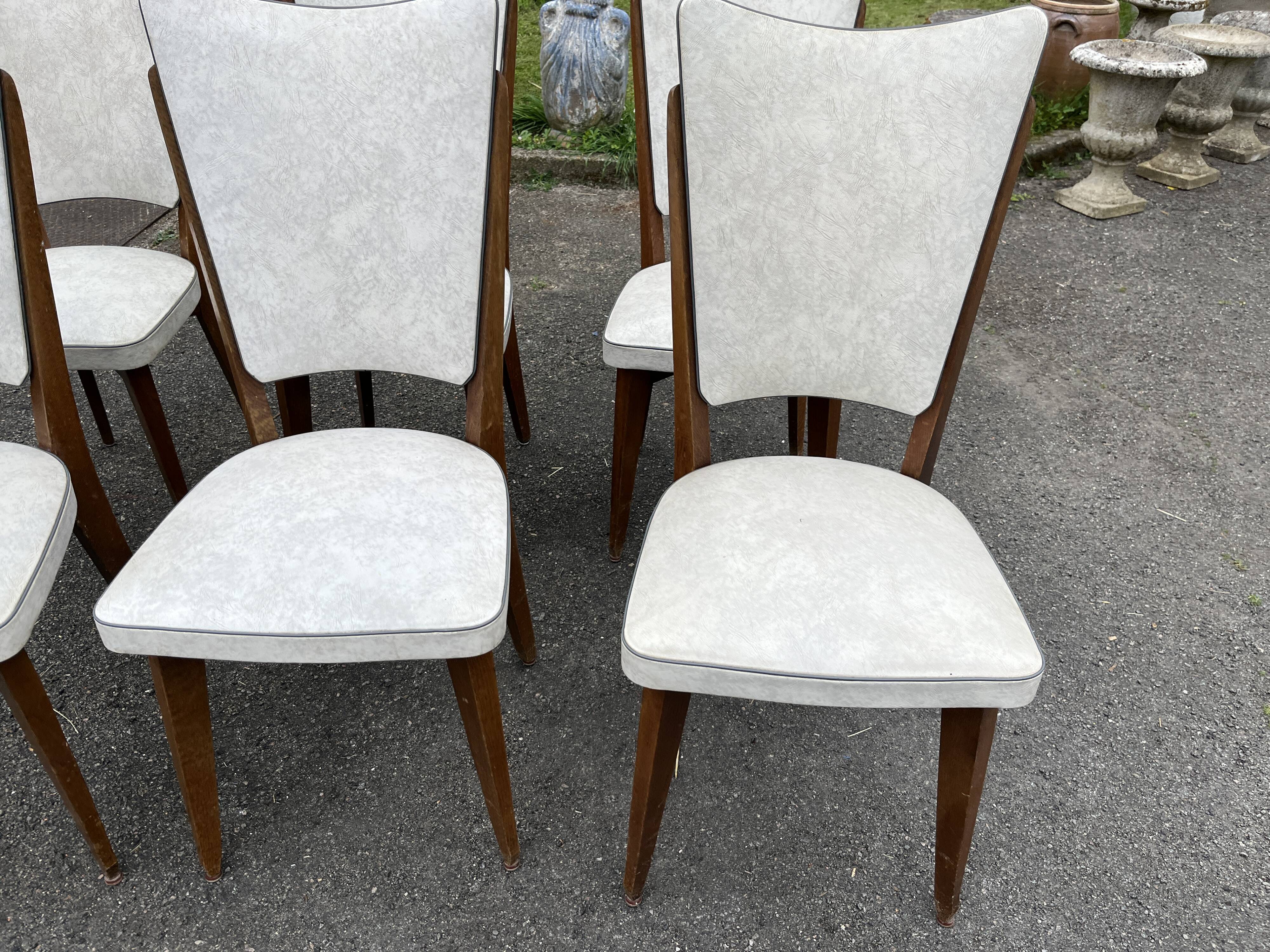 Ensemble de 6 chaises haute vintage – Design années 50/60