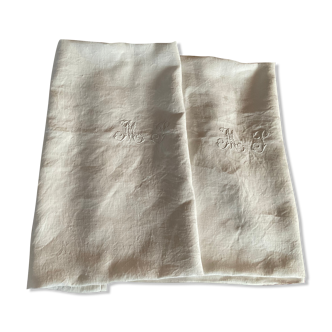 Damask fabric tablecloth, Embroidered MP