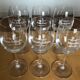 Wine glasses with engraved appellations