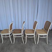 Set of 4 Thonet Style 811 Cane Chair: Josef Hoffman Mid-Century Modern Furn