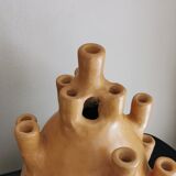 Tamgroute terracotta candlestick vase