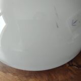 Large half-globe lampshade in white opaline.