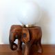 Elephant lamp and opaline