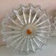 Paire de plafonniers ronds en verre structuré / vintage  années 60-70