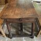 Table de ferme en chêne et 2 bancs, 18ème siècle