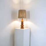 Wooden lamp with rope shade 1970