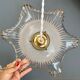 Vintage lampshade pendant lamp in white and gold granite glass