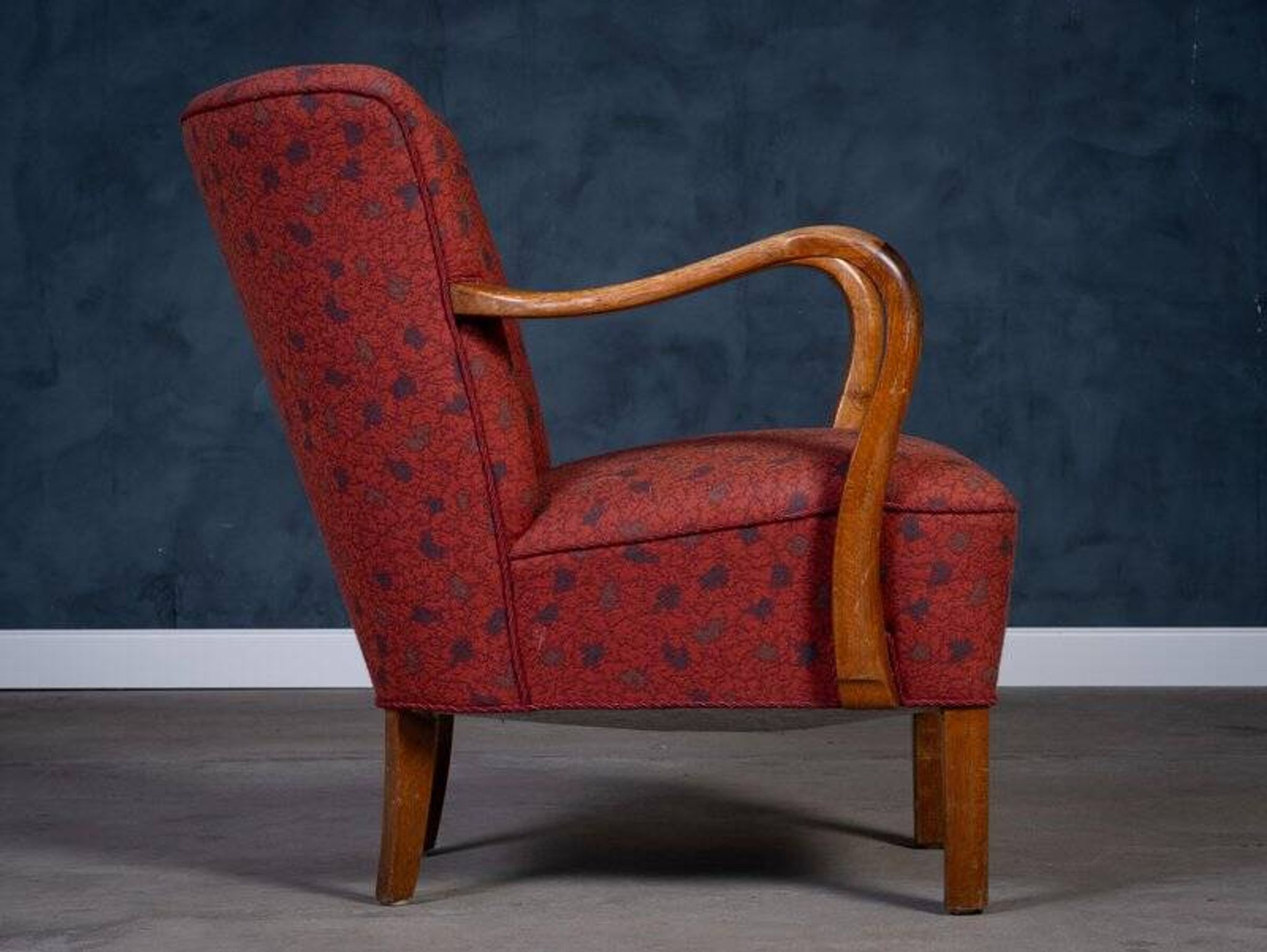 Art Deco armchair attributed to Viggo Boesen, Denmark, 1950s.