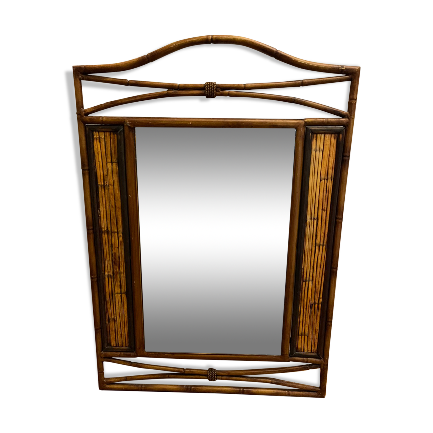Miroir vintage imitation bambou