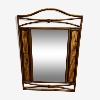 Miroir vintage imitation bambou