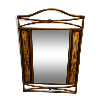 Miroir vintage imitation bambou