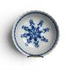 Rambervillers, antique earthenware dish with blue decoration from the 19th century.