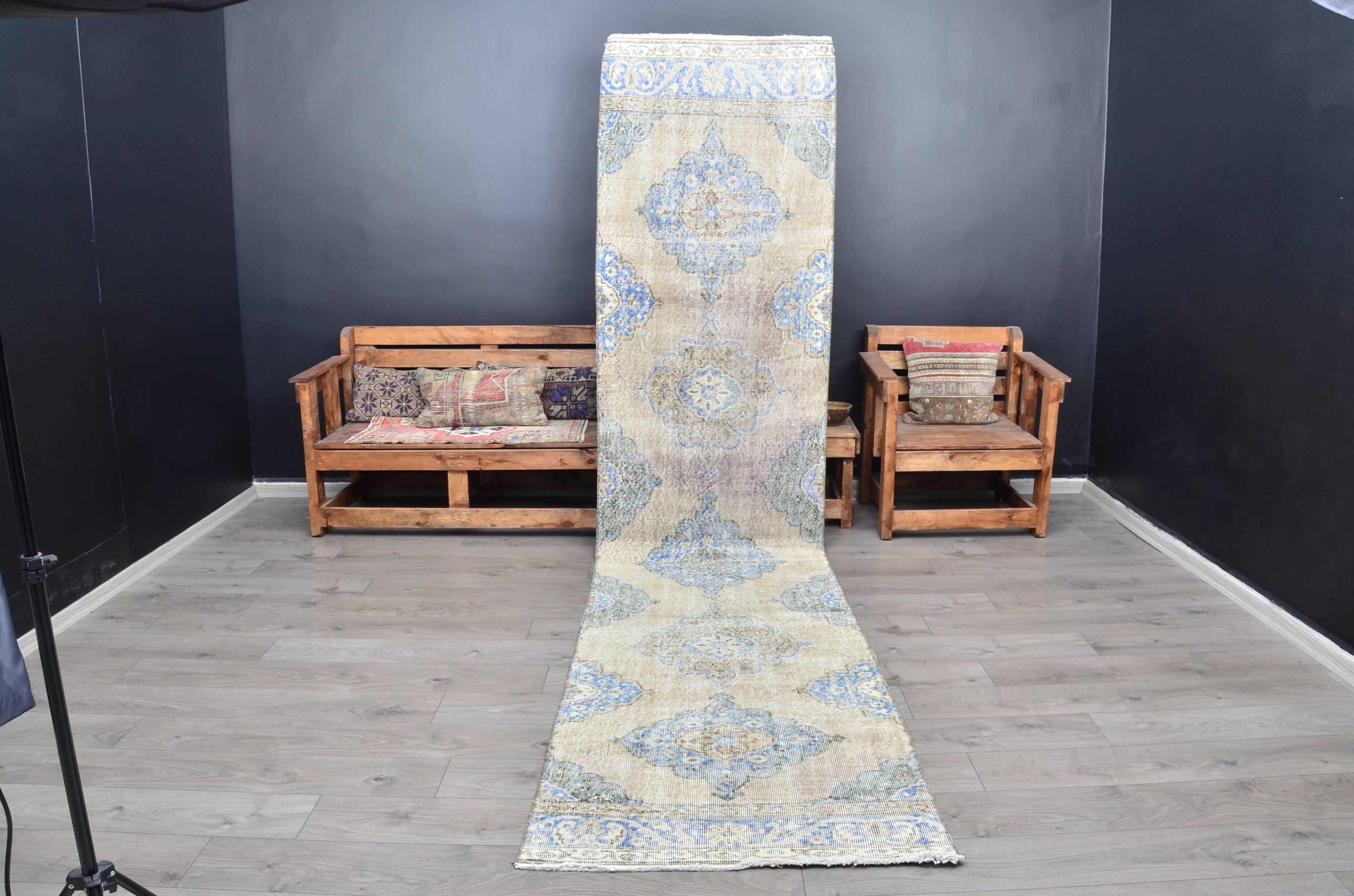 Turkish Handknotted Hallway Runner sku 2512