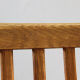 Vintage 1940s/50s Solid Oak Danish Farmhouse Chairs, Baroque style set of 4